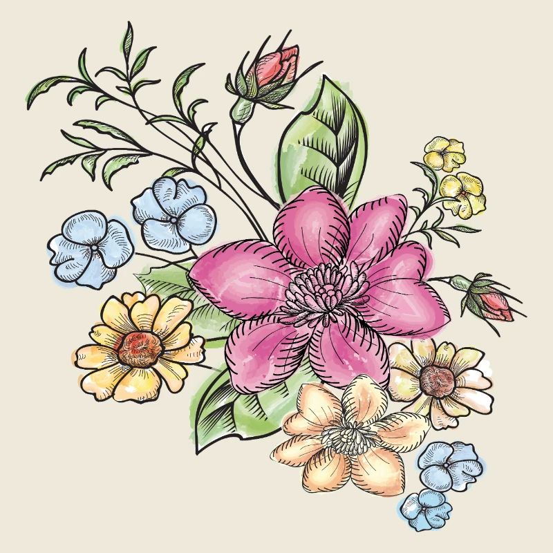  Florales Blütenmuster
