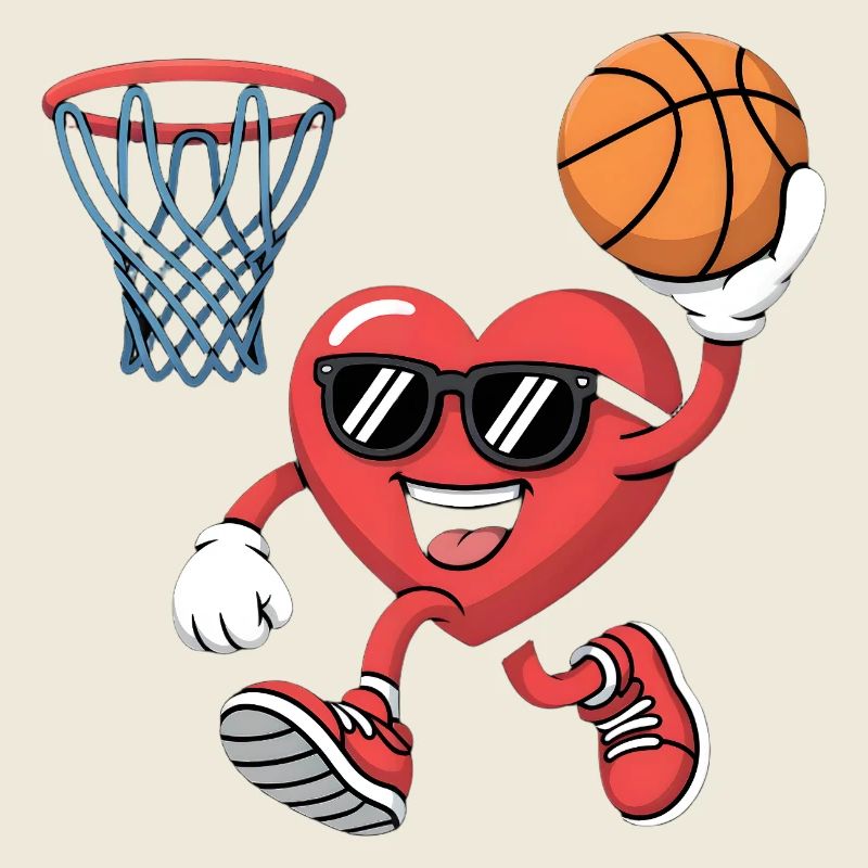 Drôle de maillot de basket de basket de la Saint-Valentin pour garçons
