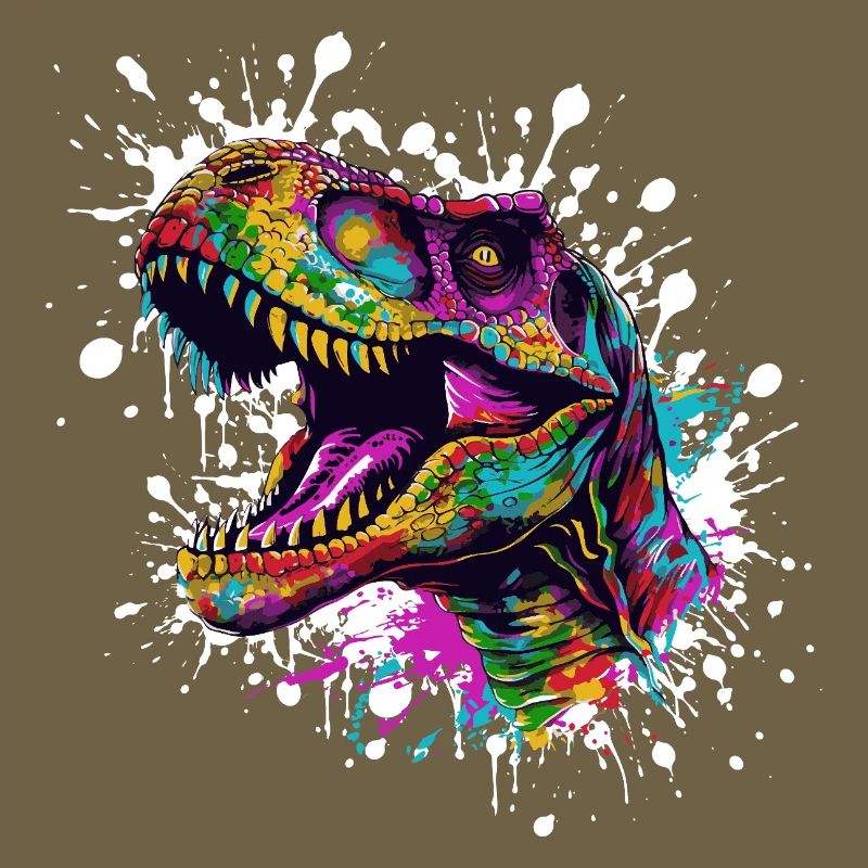 Bunter Dino-Splatter