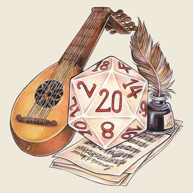 Barde de dés de jeu de rôle D20 D20 Gift Bard