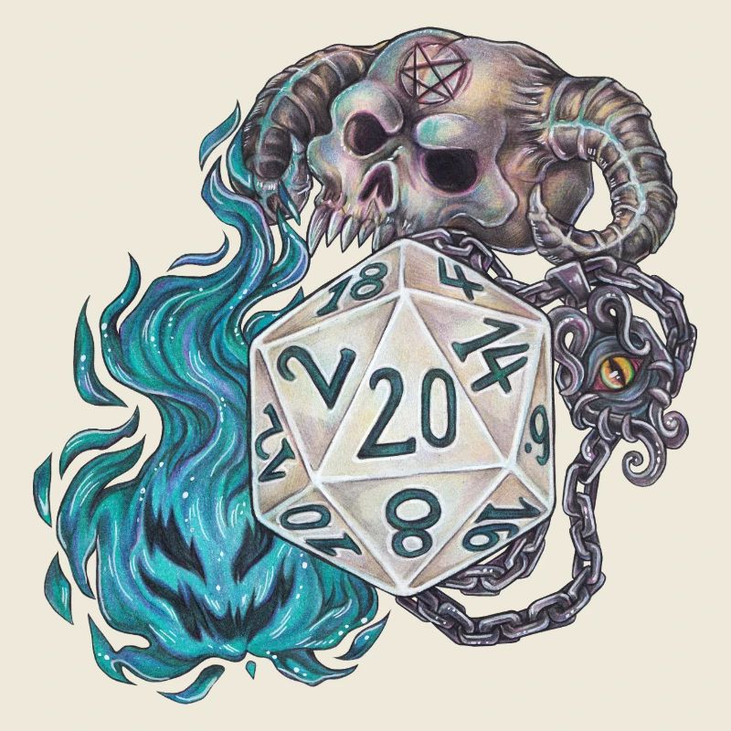 Démoniste de dés de table RPG D20