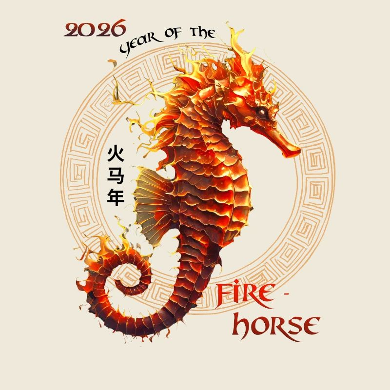 Hippocampe de Feu 2026 – Année de bébé 2026