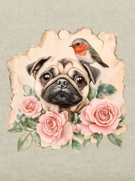 Pug and robin