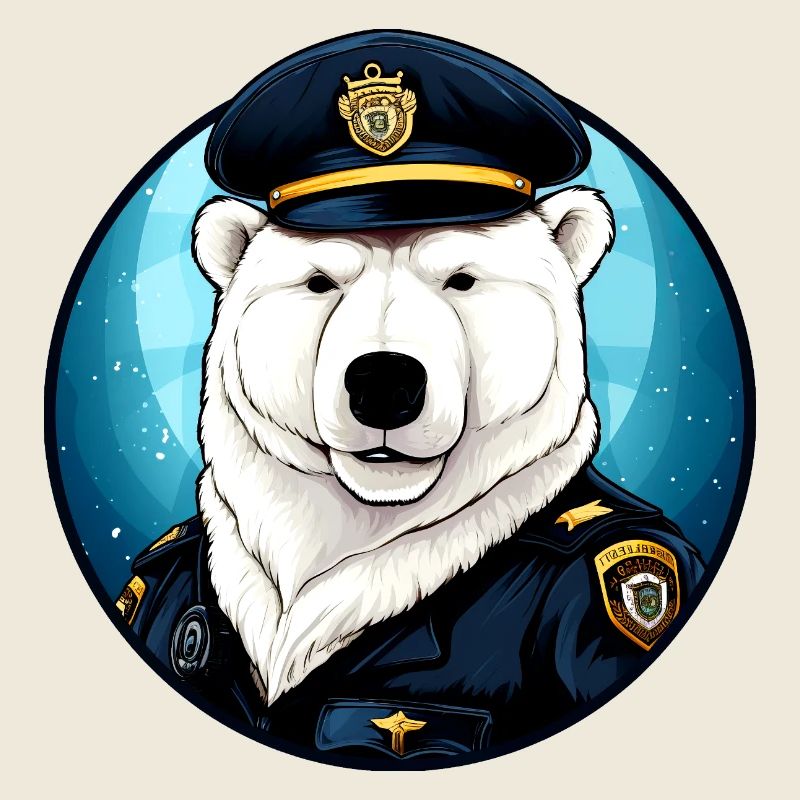 Eisbären Polizistin / Polizei Eisbär