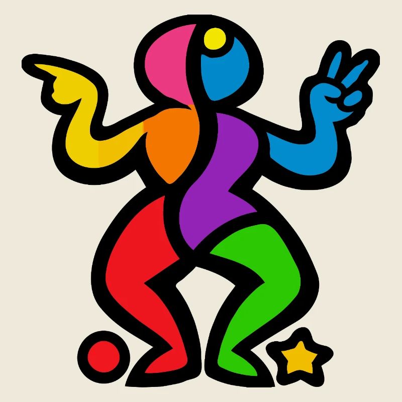 Bunte Tanzform