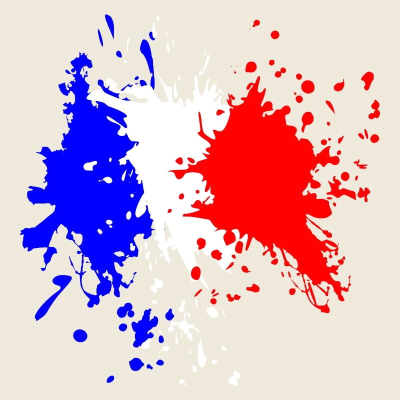 Frankreich Flagge Splash