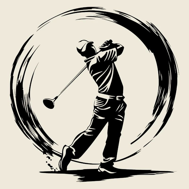 Golfer Mann Silhouette