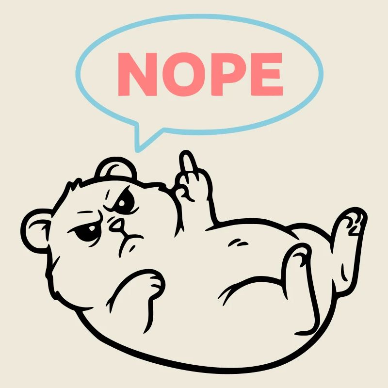 Hamster Nope Comic Speech Bubble