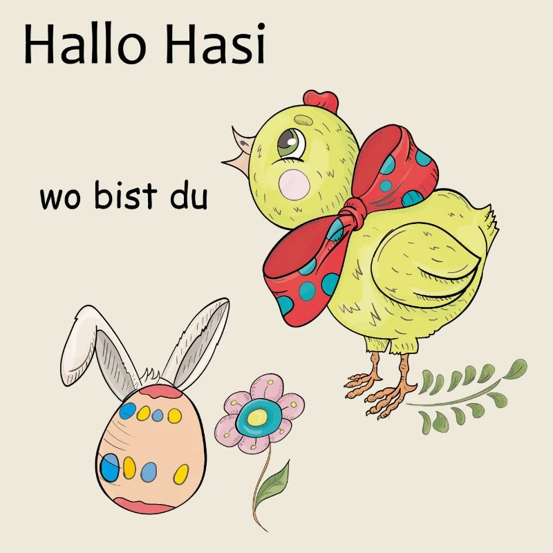 Easter chicken with bow
