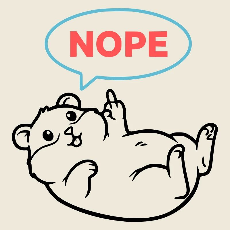 Hamster Nope Comic Farbig