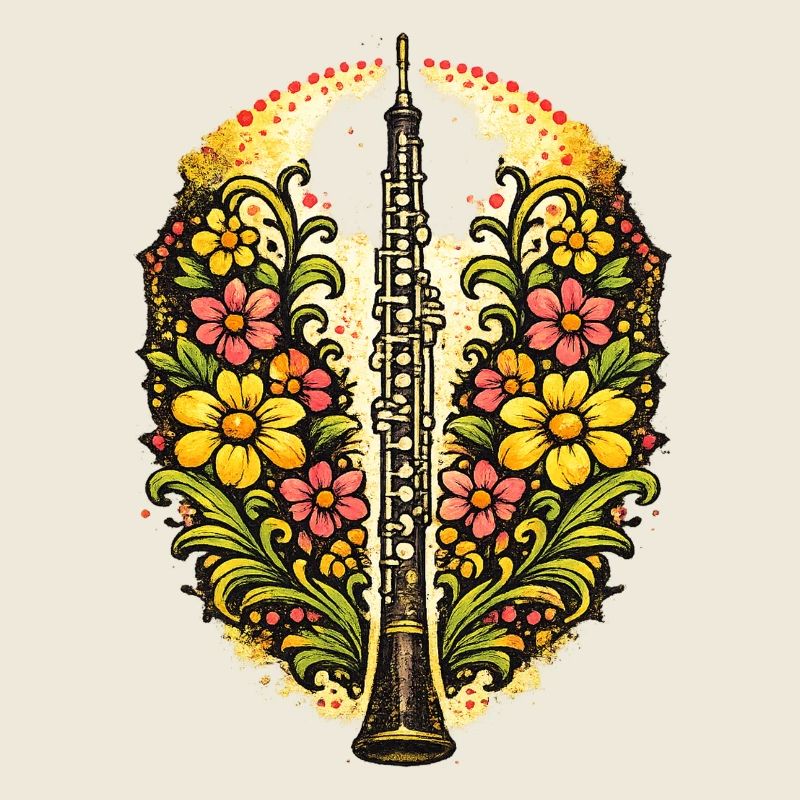 Fleur du saxophone floral