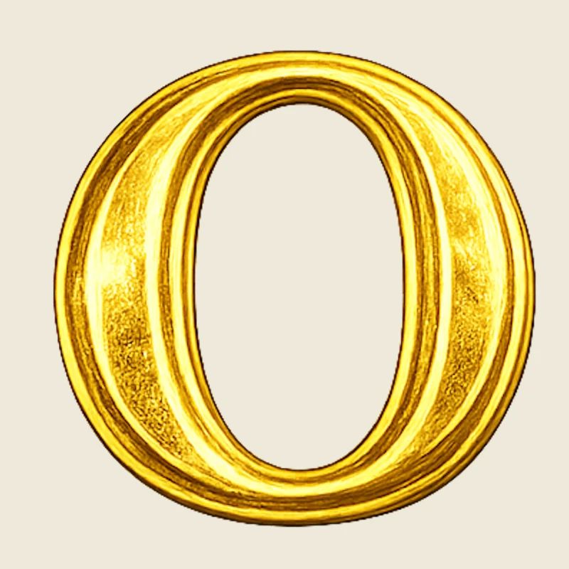 Goldenes Ring-O Design