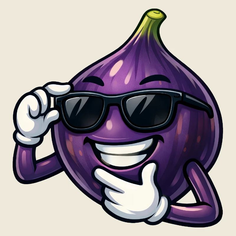 Cool Fig Cartoon Comic Fruit Summer Fruit