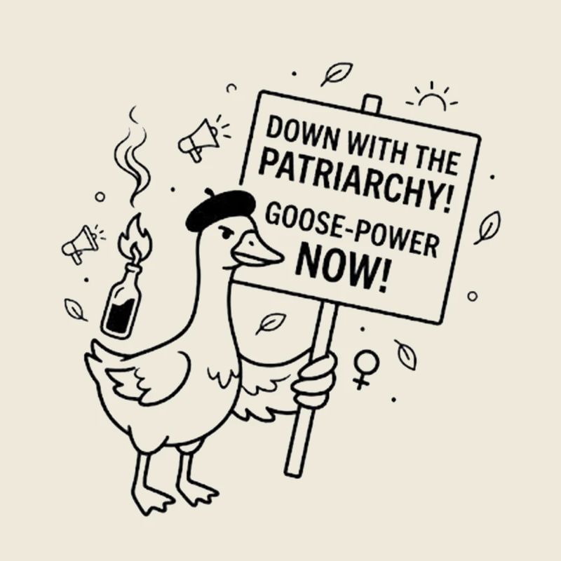 down with the patriarchy goose