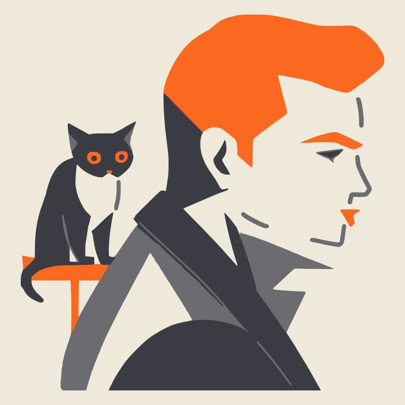Homme avec chat - Tusarisa
