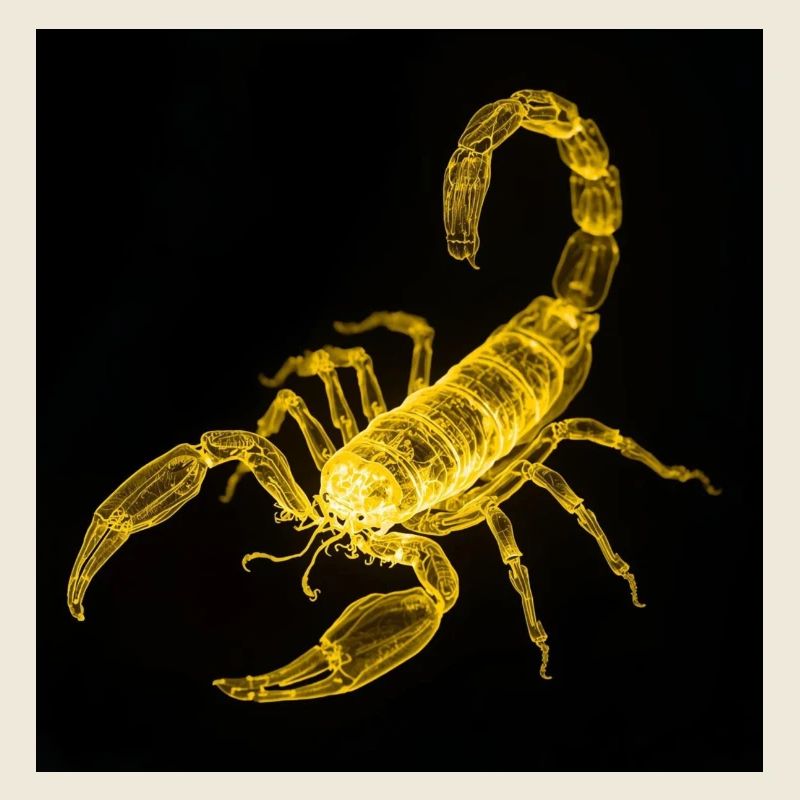 Scorpion néon la nuit