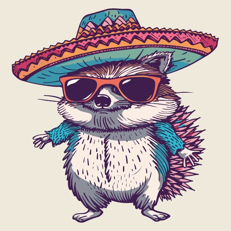 Igel Comic Lustig Sombrero
