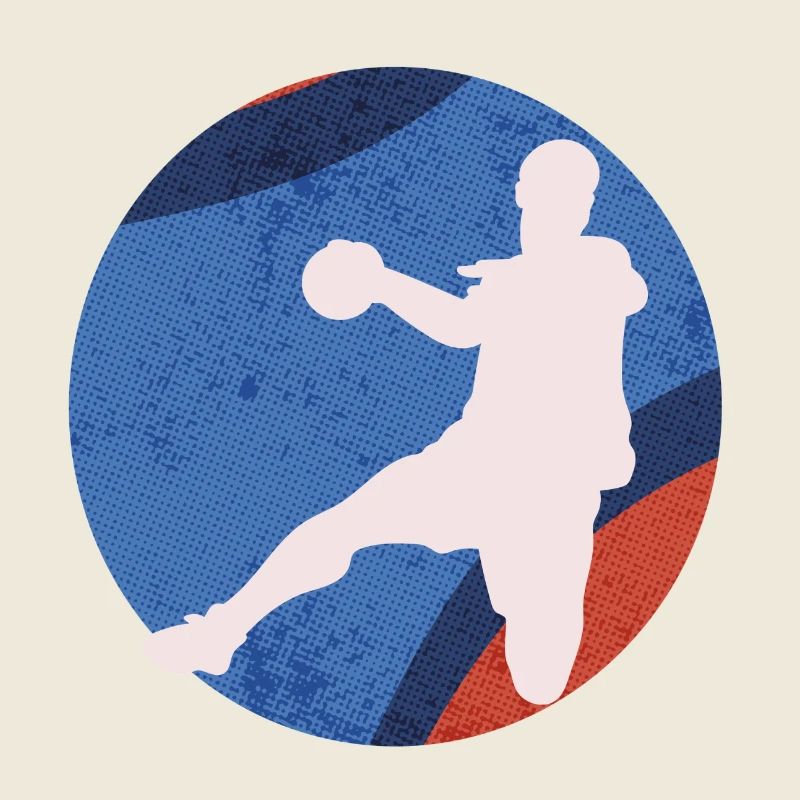 Silhouette de basket dans une pop rétro