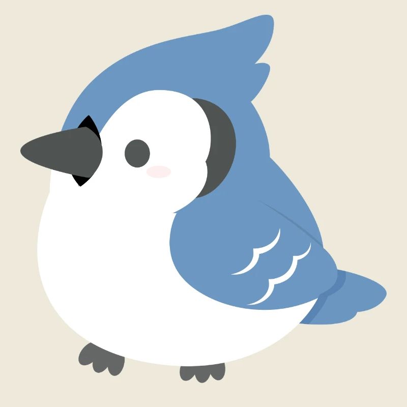 Blue Jay Chick Cartoon