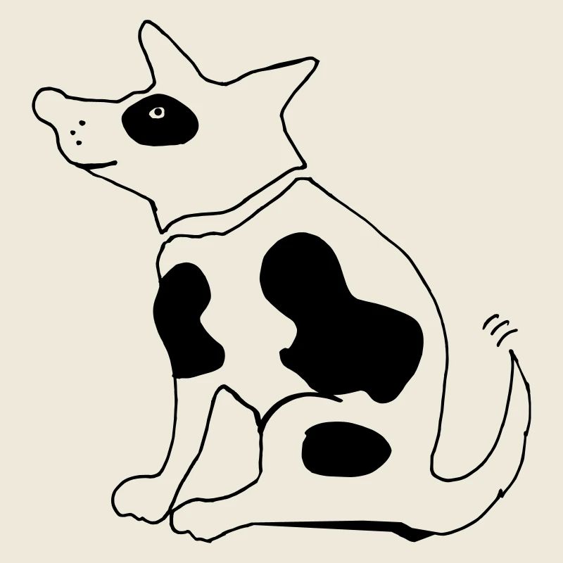 Lustiger gefleckter Hund, Terrier