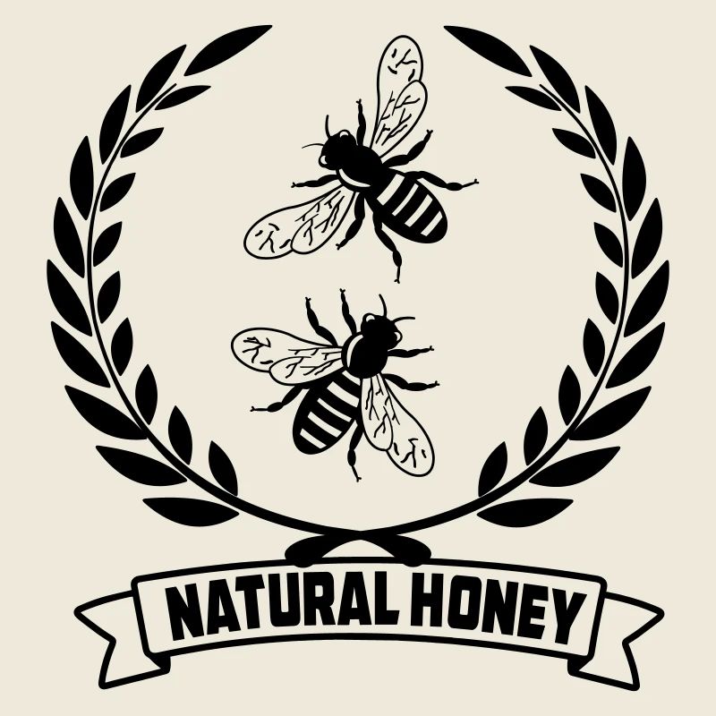 Abeilles en couronne de laurier