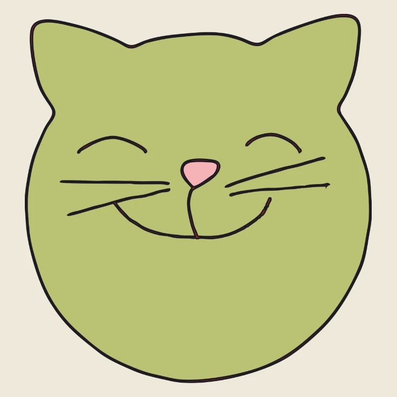 Tête de chat verte