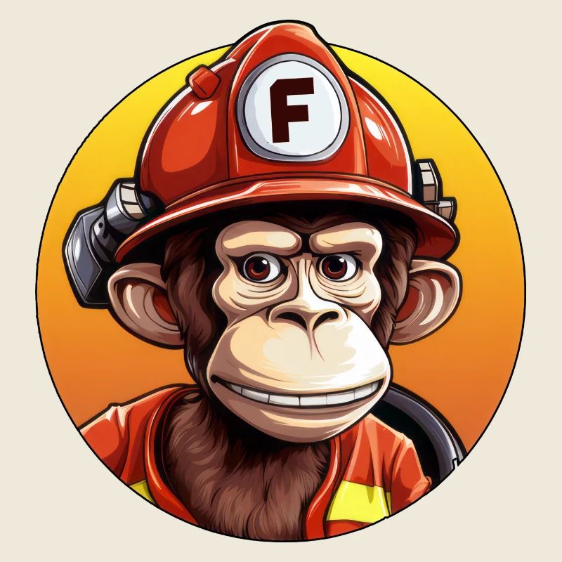 Feuerwehrmann / Affe