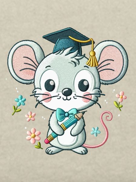 Graduation Mouse Illustration