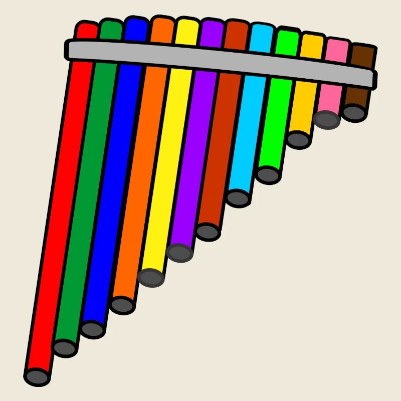 Flûte de Pan colorée