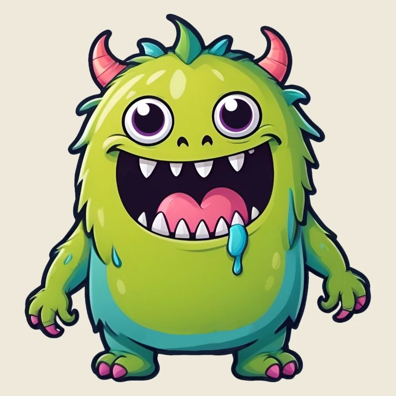 Mignon Enfants Dessin Animé Monstre