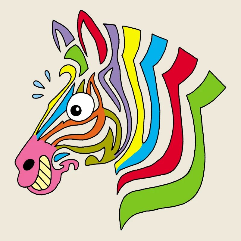 mehrfarbiges Zebra