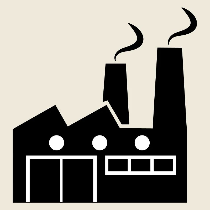 Abstrakte geometrische Linienkunst einer Fabrik
