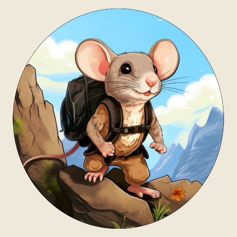 Maus Wandern / Bergsteiger Mäuse