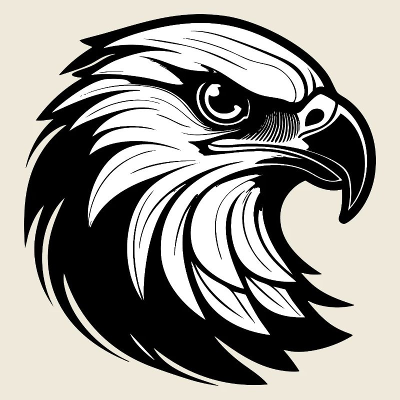 Stilvoller Adler Liniengrafik