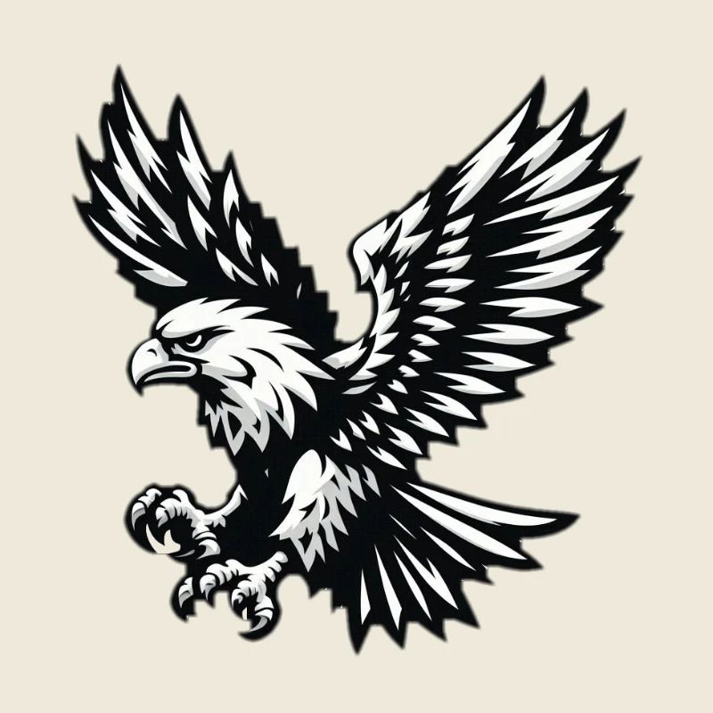 Aigle noir blanc