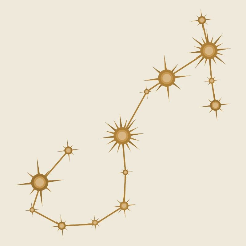 Constellation d’étoiles Scorpion Signe de naissance Or