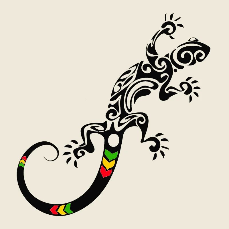 Design vibrant de salamandre tribale