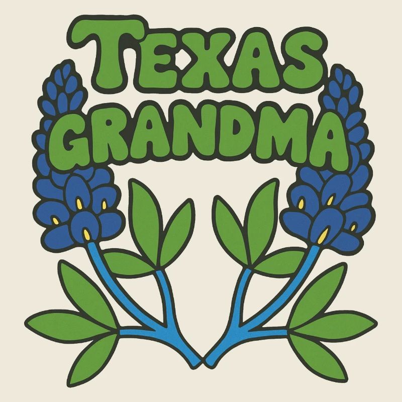 Illustration florale de grand-mère du Texas