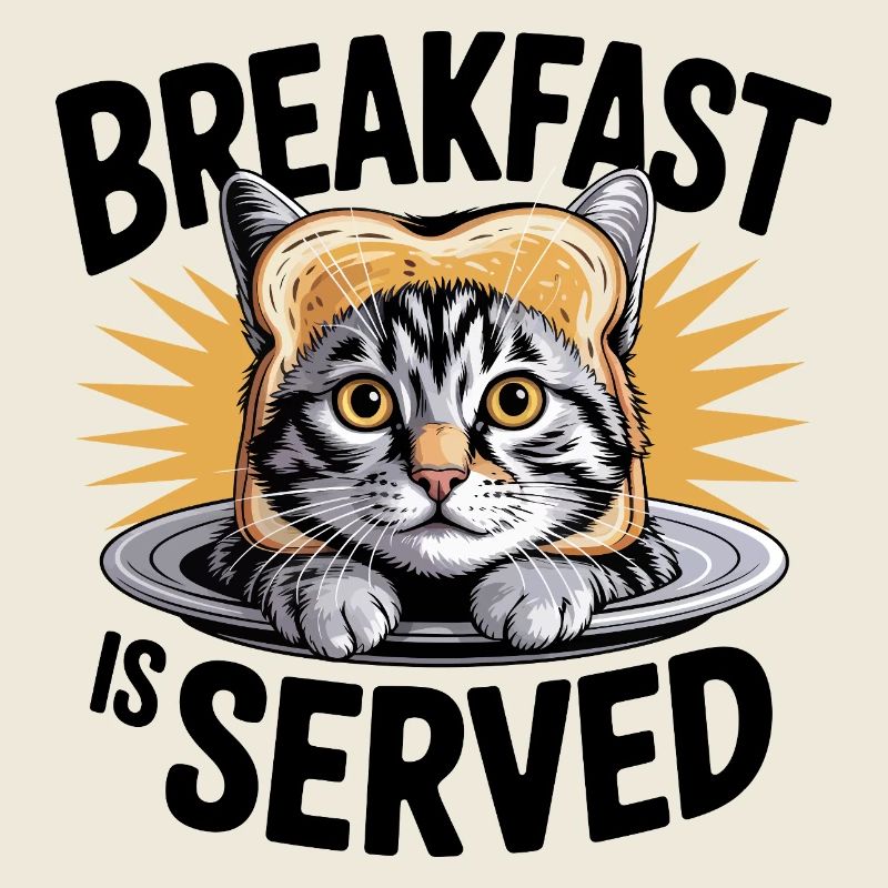 Frühstück Katze Humor