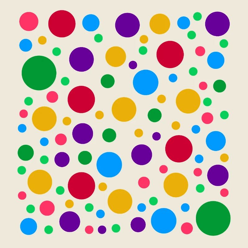 Buntes Polka Dot Muster – hell fleckig gepunktet