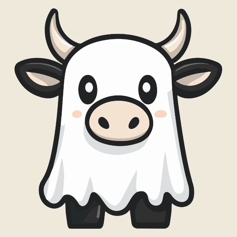 Vache Halloween fantôme