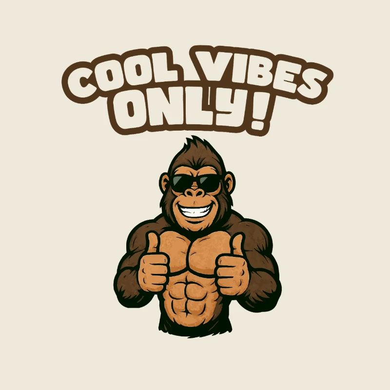 Gorilla mit Cool Vibes