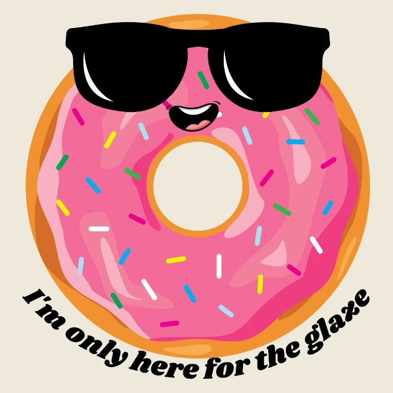 Pink Donut mit Sonnenbrille