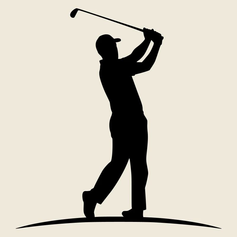 Golfer Silhouette Illustration