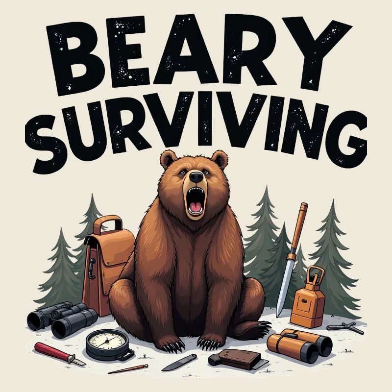 Beary Surviving: Wilderness Gear Tee