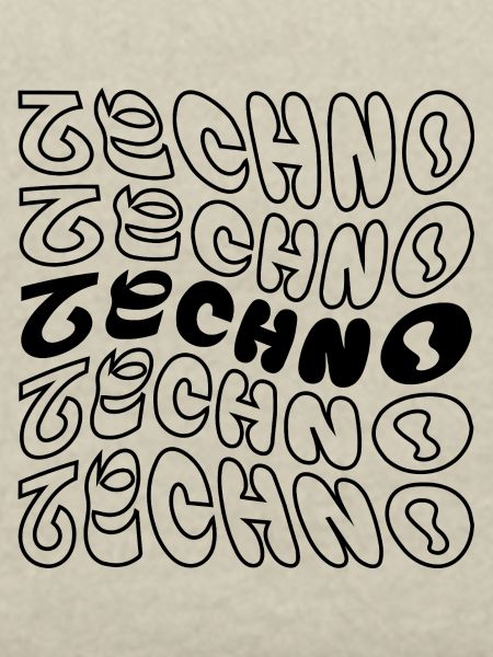 Wellenförmiges Techno-Logo-Design.