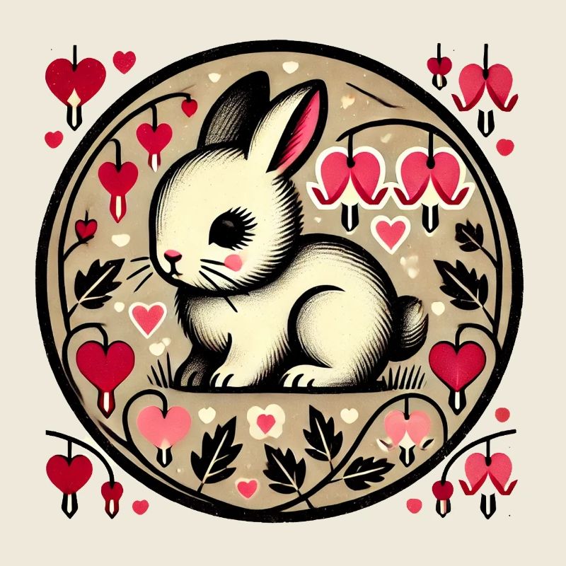 Liebe Hase Kreis Kunst
