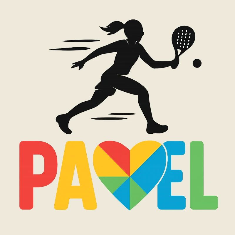 Padel Herzfarben Logo