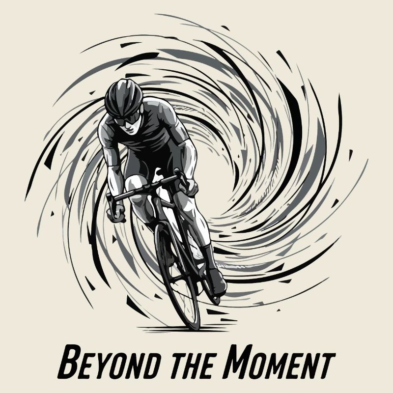 Cyclist in Spiral Tunnel