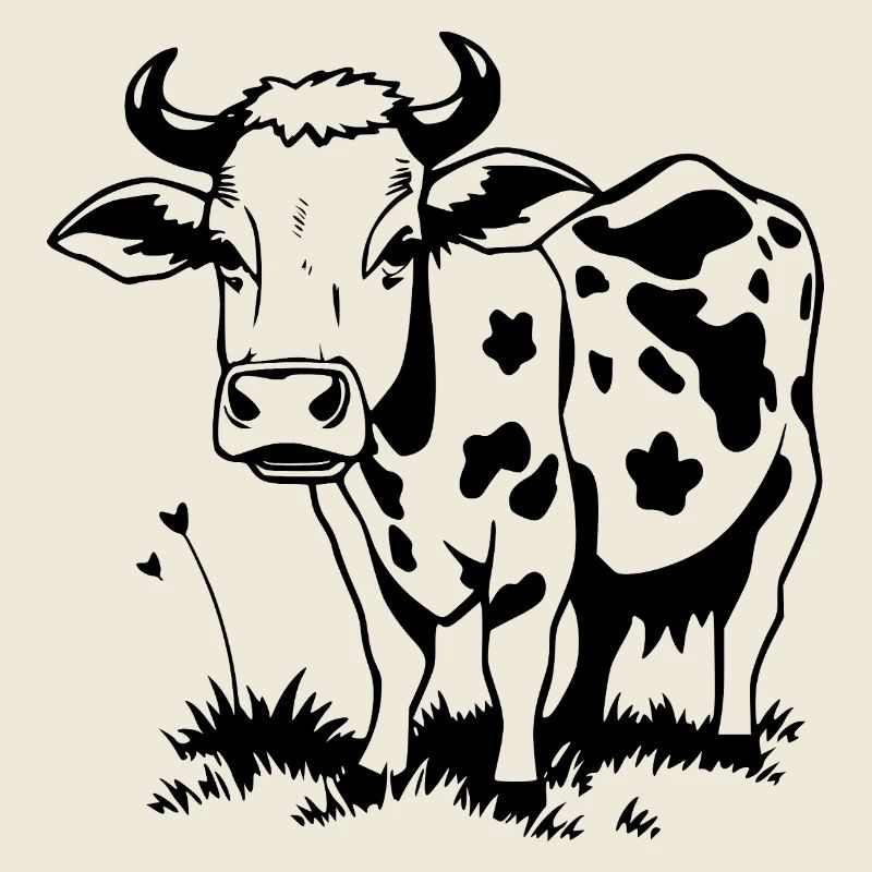 Fermier de cadeaux noirs de vache